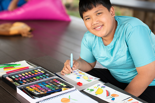 Boy drawing