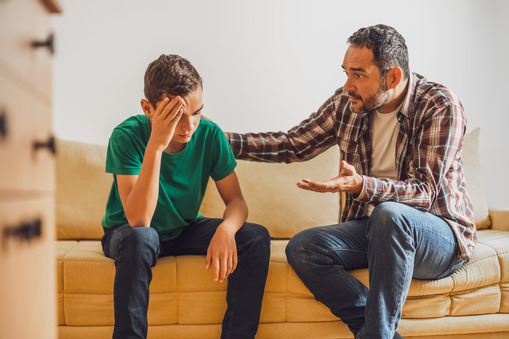 Teenager with counselor